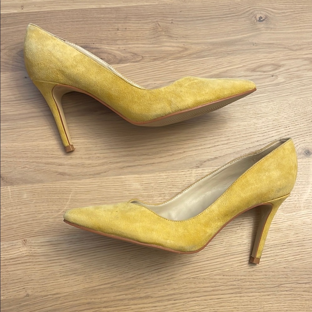 Marc Fisher Elegant Yellow Suede Heels